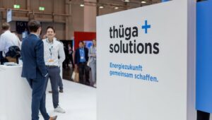 Messestand der thüga solutions auf der E-world